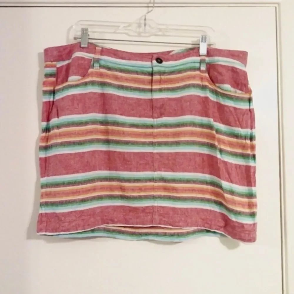 Old Navy Colorful Striped Mini Skirt